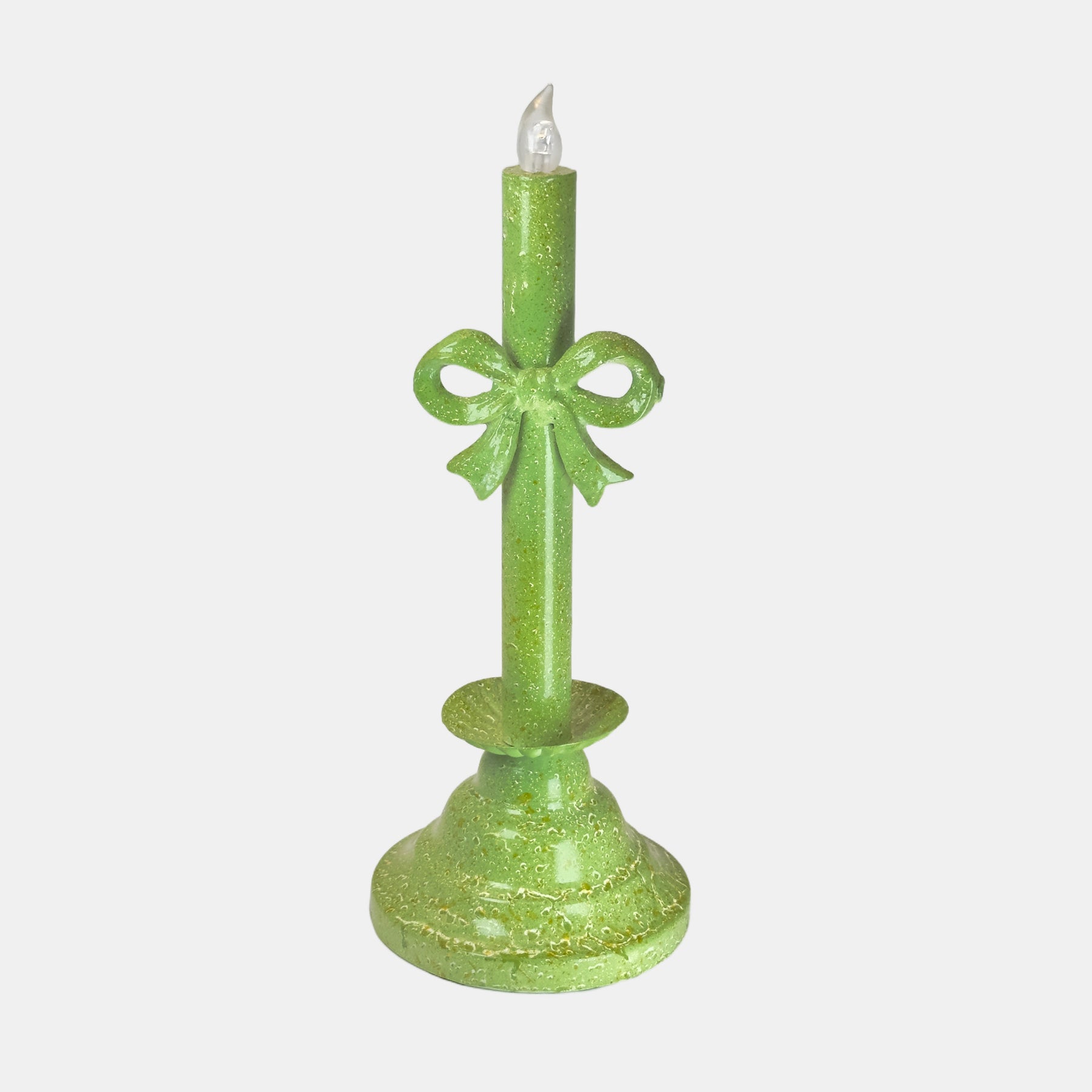 Bow-Knot Flameless Candles（Small） in Green