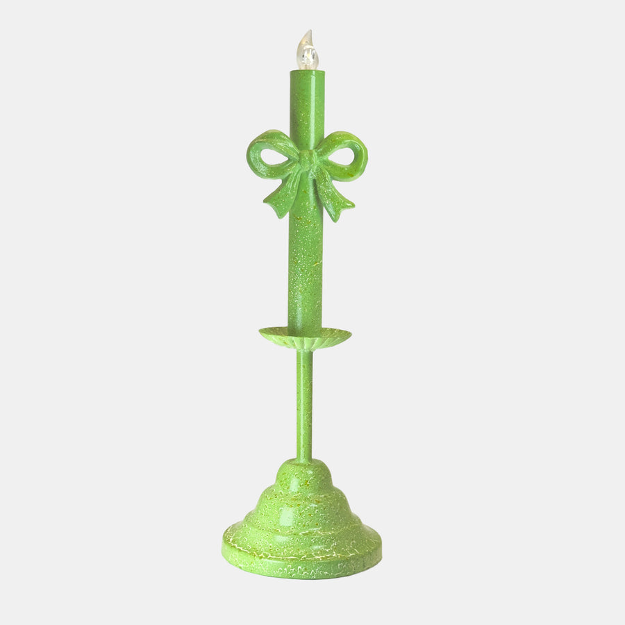 Bow-Knot Flameless Candles（Large） in Green